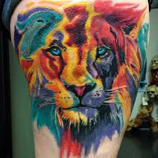 Colorful Lion Tattoo Tattoo Tattooed Tattoos Colorful Lion Tattoo Lion Tattoo Colorful Lion