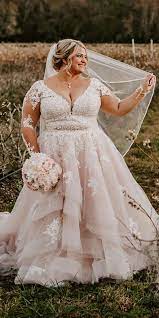 Lace Plus Size Wedding Dresses Ball Gown With Illusion Sleeves Blush Reginaasthe Photogr Plus Wedding Dresses Plus Size Wedding Gowns Wedding Dress Long Sleeve