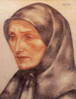 Portrait of a young woman in a hat (Jadwiga Zak)