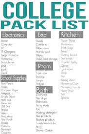 College Pack List College Packing College Packing Lists College