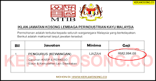 Check spelling or type a new query. Jawatan Kosong Lembaga Perindustrian Kayu Malaysia
