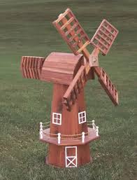Amish Garden Accessories Amish Wooden Windmill Outdoor Garden Yard Patio Decor Solid Wood Wood Windmill Windmill Outdoor Windmills