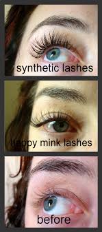 synthetic vs minks eyelash extensions by happy lashes