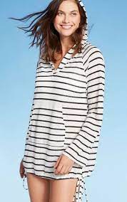 You Ll Never Guess Where I Found The Most Flattering Beach Cover Ups For Really Cheap Striped Knit Leggings Fashion Women