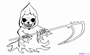 Free coloring sheets to print and download. Fastest Grim Reaper Drawing Easy