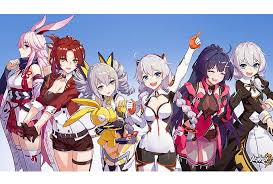 Honkai impact anime characters - online puzzle