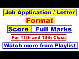 The name and/or job title (if you know them) and the addressof the person you are writing to goes on the left. Job Letter Format For Class 11 And 12 Letter Writing In English Job Application Format Youtube