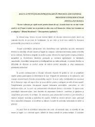 Ea mentioneaza ca importanta activitatilor extrascolare nu trebuie neglijata, insa si ca este nevoie sa avem o masura cand construim programul copiilor. Rolul ActivitÄƒÈ›ilor ExtraÈ™colare In Procesul EducaÈ›ional Pentea Pop Rodica