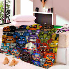 Фильм five nights at freddy's! Anime Five Nights At Freddy Blanket Mat Warm Hotel Picnic Cover Soft Wall Bedspread Beach Living Room Table Boy Girl Cosplay Blankets Aliexpress