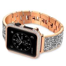 Black Apple Watch With Rose Gold Band Apple Watch Series 5 4 3 2 Band Rose Gold Silver Or Black Luxury Watchbands Stainless Steel Bracelet Strap 38mm 40mm 42mm 44mm Apple Watch Bands Rose Gold Apple Watch Bands