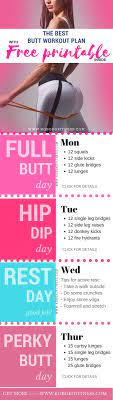 The Best 10 Day Butt Workout Plan (+ Free Printable)