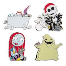 Personalized/custom name nightmare before christmas jack skellington bathroom set available in 2 colors, free shipping pawzfuracause. Disney Pin Set Nightmare Before Christmas 4 Pin Set