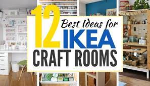A home office & crafting room for a graphic designer is dominated by a unique lighting fixture. The Absolute Best Ikea Craft Room Ideas The Original