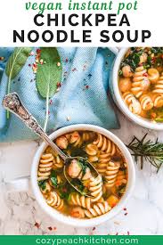 Instant Pot Vegan Chickpea Noodle Soup Recipe In 2020 Vegan Chicken Noodle Soup Soup Recipes Chicken Noodle Instant Pot Soup Recipes