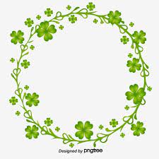 Saint Patricks Day Round Clover Border Traditional Festival Clover Circular Png And Vector With Transparent Background For Free Download Clover Purple Flower Background St Patricks Day