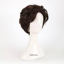 Buy a nice short brown hair wig made from quality human hair. Tangled Rapunzel Flynn Rider Men Cosplay Wigs Short Dark Brown Curly Heat Resistant Synthetic Hair Wig Wig Cap Anime Costumes Aliexpress