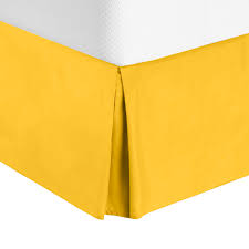 Shop here for all your bedding needs, at everyday great prices! 14 Tailored Pleated Bed Skirt Dust Ruffle Cal King Yellow By Clara Clark Walmart Com Walmart Com
