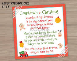 Advent Calendar Poem 5 X 5 Printable Card Etsy In 2020 Christmas Cookies Packaging Printable Cards Cookie Packaging