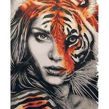 Check spelling or type a new query. Nordic Modern Half Face Tiger Sexy Beautiful Woman Oil Painting Brushes On Canvas The Canvas Print Living Room Buy Pictures Of Abstract Paintings Paint Painting Art Original Oil Paintings Cheap Beautiful Picture