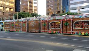 Outdoor Advertisement Created By R R Partners United States For Valley Metro Within The Category Transport Gingerbread Train Bus Wrap Gingerbread