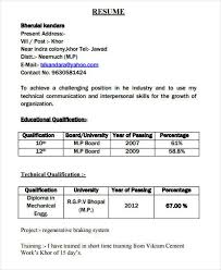 The 12th pass student cv is typically the first item that a potential employer encounters regarding the job seeker and is typically used to screen applicants, often followed by an interview, when seeking employment. 20 Resume Format Download For Diploma Fresher