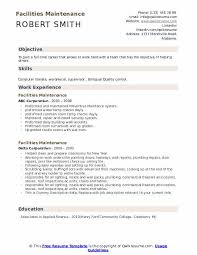 A checklist template can be used for this job as it is an item that you can use to manage all your equipment and property to ensure that they are in the right shape. Facilities Maintenance Resume Samples Qwikresume