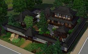 Mod The Sims A Traditional Eastern Home Japanese Style House Traditional Japanese House Japanese Mansion