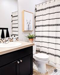 Black And White Bathroom Set Walmart We Love Our Black And White Boho Print Walmart Shower Curtain The Quality Is Amazing Al In 2020 White Bathroom Decor Bathroom Redecorating Black White Shower Curtain