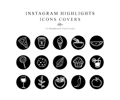 Icons Birthday Instagram Highlight Cover Black And White Instagram Story Highlights Cover Icons Food Handdrawn Icons White On Black Handdrawn Icons Covers For Instagram Food Story Highlights Instagram Highlight Icons How To Draw Hands
