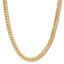 How much is a 10k gold chain worth. Men S Miami Cuban Link Necklace 10k Yellow Gold 24 Length Kay