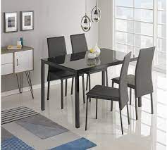 Buy Argos Home Lido Glass Dining Table 4 Black Chairs Dining Table And Chair Sets Argos Glass Dining Table Dining Table Black Gray Dining Chairs