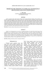 Slovin (1960) menentukan ukuran sampel suatu populasi dengan formula. Pdf Problematika Penentuan Sampel Dalam Penelitian Bidang Perumahan Dan Permukiman