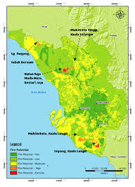 Map of potential forest and land fire ...