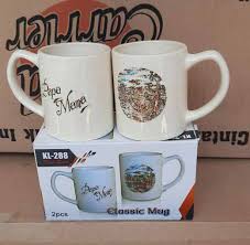 Ukuran desain mug sablon mug custom. Gelas Mug Unik Cantik 1 Set Isi 2 Termurah Tebal