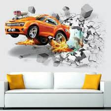 Explore a wide range of the best 3d wallpapers on aliexpress to find one that suits you! Impression Large Impression Orange Car 3d Wallpaer Wall Poster Wallpaper Wall Sticker Home Decor Stickers For Bedrooms Living Room Hall Kids Room Play Room Price In India Buy Impression Large Impression