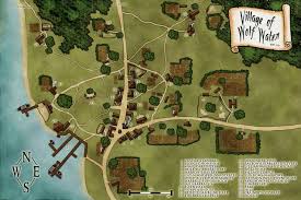 Village Of Wolf Water Fantasy Map Maker Village Map Fantasy Map