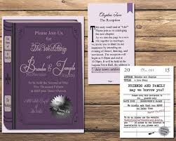 The Literary Wedding Book And Library Themed Wedding Invitation Set Custom Book Themed Wedding Invitations Book Themed Wedding Themed Wedding Invitations