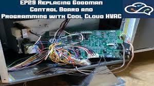 Standard ac with standard furnace control wiring standard furnace standard thermostat standard a/c condenser 1st stage heat (white) 24 volt+ fan only operation common air conditioning ac contactor control board 1 this diagram is to be used as reference for the low voltage control wiring of your heating and ac system. Ep29 Goodman Control Board Replacement And Programing Using Cool Cloud Hac Youtube