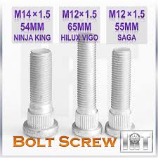 Maybe you would like to learn more about one of these? Saga M12 M14 55mm 65mm 1 5 Ninja King Vigo Revo Hilux Bolt Screw Skrew Nat Kereta Wheel Rim Tyre Tire Tayar Long Stud