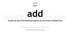 You'll be able to mark your mistakes quite easily. Pronunciation Of Add Definition Of Add Youtube