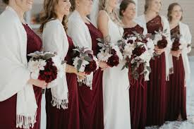 | via melanie bennett photography Burgundy Cascade Silk Wedding Flower Review Silk Wedding Flowers And Bouquets Online Love Is Blooming