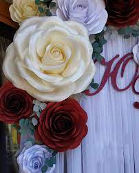 Make your wedding backdrop as unique as you with reflections of your wedding theme and colors in the design. Large Paper Flowers Wedding Decoration Ideas Foam Flowers Etsy