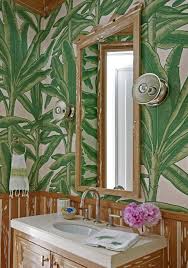 ديكورات ورق جدران مبتكر لحمامات عصرية مجلة الجميلة