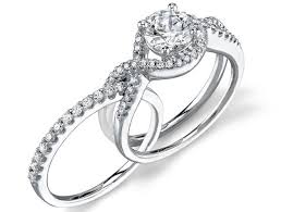 Engagement Ring Fits Inside Wedding Band 1 Engagement Rings Twisted Bling Wedding Engagement Bands