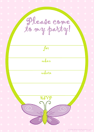 Pink Girls Birthday Invitation With Purple Butterfly Png Png Image 1143x1600 Undangan Pesta Ulang Tahun Undangan