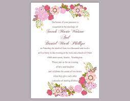Wedding Invitation Template Download Printable Wedding Invitation Editable Invitation Floral Boho Wedding Invitation Pink Invites Diy Dg27 Wedding Invitation Templates Instant Download Wedding Invitations Wedding Invitation Card Template