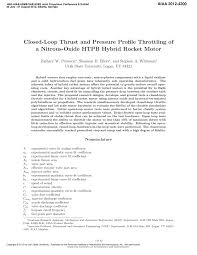 pdf closed loop thrust and pressure profile throttling of a