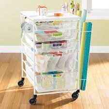 Only 1 available and it's in 1 person's cart. Gift Wrap Cart White Elfa Mesh Gift Wrap Cart The Container Store