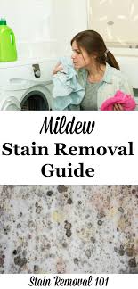 The fungi can be easily identified as a patch of gray or even white fungus that is lying on the surface of the fabric. Mildew Stain Removal Guide