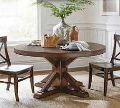 Hart Round Reclaimed Wood Pedestal Extending Dining Table Black Olive Pottery Barn In 2020 Pedestal Dining Table Round Pedestal Dining Dining Table Rustic